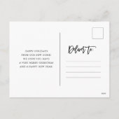 Gilded Greenery over White | Eerste Kerstdag Feestdagenkaart (Achterkant)