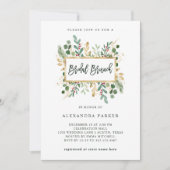 Gilded Greenery over White | Kerstbridal Brunch Kaart (Voorkant)