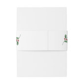 Gilded Greenery over White | Kerstbruiloft Uitnodigingen Wikkel (Achterkant Voorbeeld)