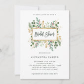 Gilded Greenery over White | KerstVrijgezellenfees Kaart (Voorkant)