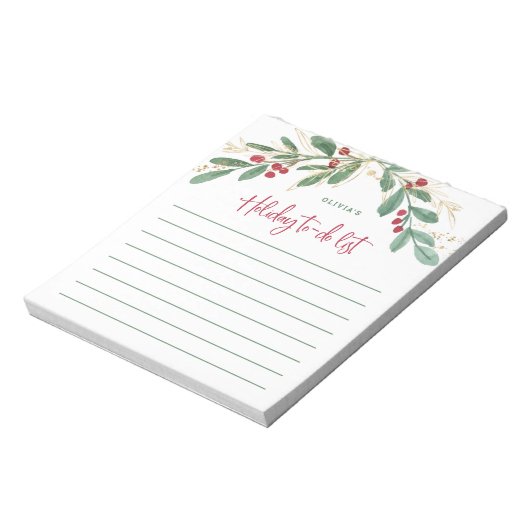 Gilded Greenery | Vakantielijst Notitieblok (Linkerzijde)