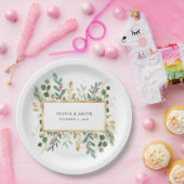 Gilded Greenery White | Kerstfeestdag Papieren Bordje (Feest)