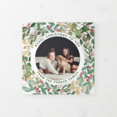 Gilded Greenery White | Kerstfeestvieren met meerd Drieluik Wenskaart (Cover)