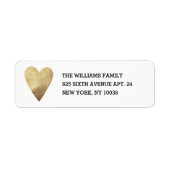 Gilded Heart Address Label - White (Voorkant)