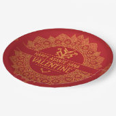 Gilded Heart Corporate Valentine Event Plates: 202 Papieren Bordje (Gekanteld)