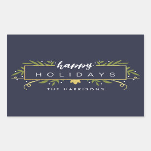 Gilded Holiday gepersonaliseerde Stickers