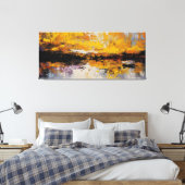 Gilded Horizon Divide Canvas Afdruk (Insitu (Slaapkamer))