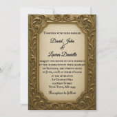 Gilded in Gold Photo Wedding Invitation Kaart (Voorkant)