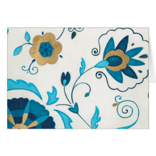 Gilded Indigo Flowers met witte achtergrond