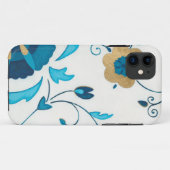 Gilded Indigo Flowers met Witte Achtergrond Case-Mate iPhone Case (Achterkant (horizontaal))