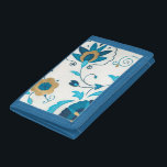 Gilded Indigo Flowers met witte achtergrond Drievoud Portemonnee<br><div class="desc">Een Erica J. Vess originele,  gelede indigobloemen rusten op een witte achtergrond. Een simpel,  subtiel schilderij dat iedereen graag als geschenk zou ontvangen!</div>