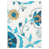 Gilded Indigo Flowers met witte achtergrond Klembord (Achterkant)