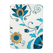 Gilded Indigo Flowers met witte achtergrond Magneet (Verticaal)