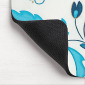 Gilded Indigo Flowers met witte achtergrond Muismat (Hoek)