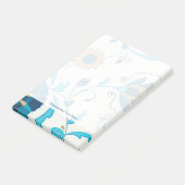 Gilded Indigo Flowers met witte achtergrond Post-it® Notes (Schuin)