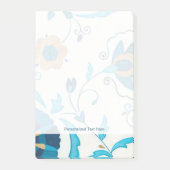 Gilded Indigo Flowers met witte achtergrond Post-it® Notes (Voorkant)