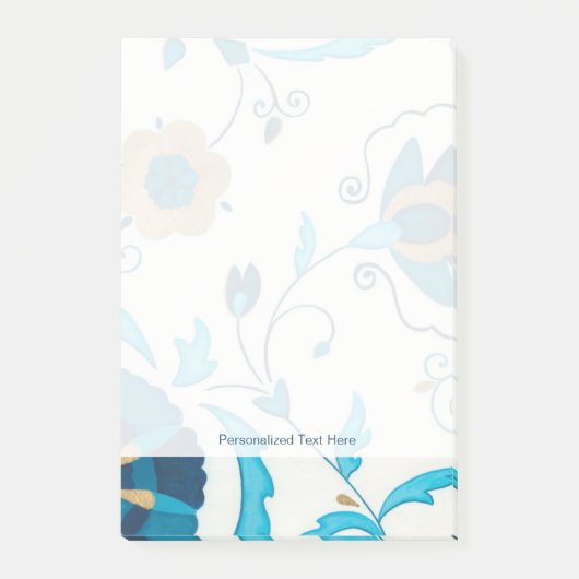 Gilded Indigo Flowers met witte achtergrond Post-it® Notes (Voorkant)