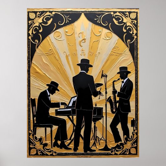 Gilded Jazz Ensemble Poster (Voorkant)