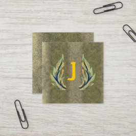 Gilded Leaf-J Vierkante Visitekaartje