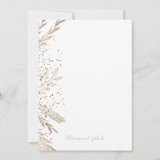 Gilded Meadow gold blush pinks. Kaart (Achterkant)