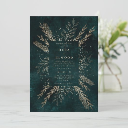 Gilded Meadow Holiday Card Feestdagenkaart (Staand voorkant)