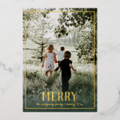 Gilded Merry Photo Folie Feestdagenkaart (Voorkant)