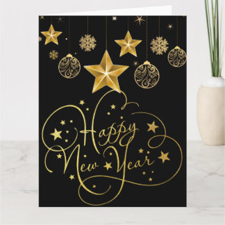 Gilded Midnight New Year’s Eve Card – Luxury Foile Kaart