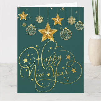 Gilded Midnight New Year’s Eve Card – Luxury Foile Kaart