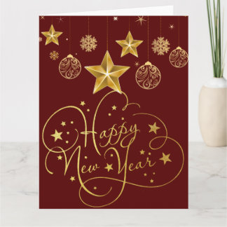 Gilded Midnight New Year’s Eve Card – Luxury  Kaart