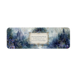 Gilded Misty Fairytale Castle Landscape Etiket