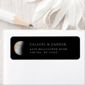 Gilded Moon Return-adreslabel Etiket (Insitu)