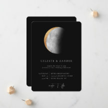 Gilded Moon Wedding Invitation