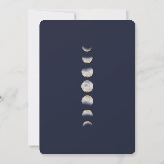 Gilded Moon Wedding Invitation Aankondiging (Achterkant)