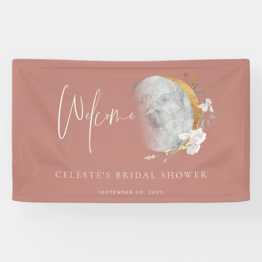 Gilded Moon Wildflower Welcome Party Banner (Horizontaal)