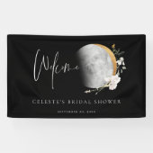 Gilded Moon Wildflower Welkom Partij Spandoek (Horizontaal)
