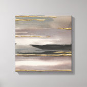 Gilded Morning Fog II Gold Abstract Print (Voorkant)