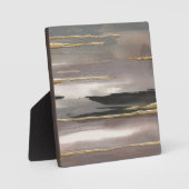 Gilded Morning Fog II Gold Abstract Print Fotoplaat (Voorkant)