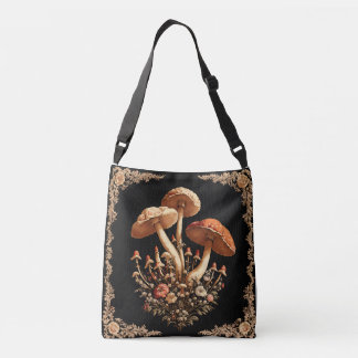 Gilded Mushroom Tote Crossbody Tas