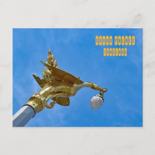 Gilded Mythical Bird Lamp Post Briefkaart (Voorkant)