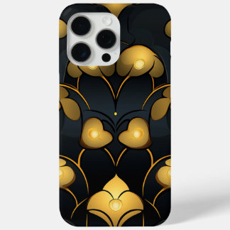 Gilded Noir Bloom Art Deco iPhone 15 Pro Max Hoesje