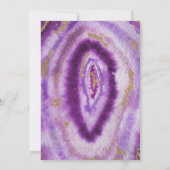 Gilded Paars Agate Wedding Invitations Kaart (Achterkant)