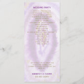 Gilded Paarse Agate Wedding-programma's Programmakaart (Achterkant)