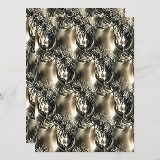 Gilded Pearls Feestdagenkaart (Voorkant / Achterkant)