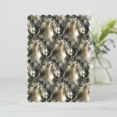 Gilded Pearls Feestdagenkaart (Staand voorkant)