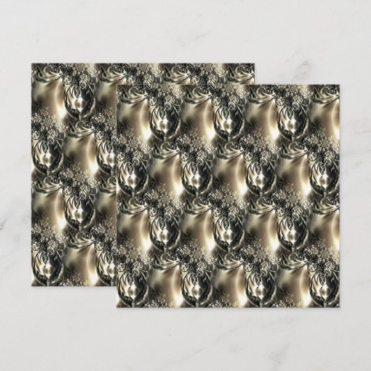 Gilded Pearls Feestdagenkaart (Voorkant / Achterkant)