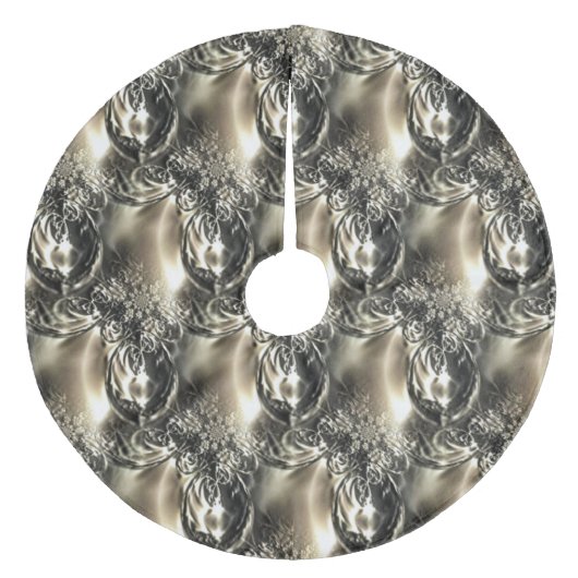 Gilded Pearls Fleece Kerstboom Rok (Voorkant)