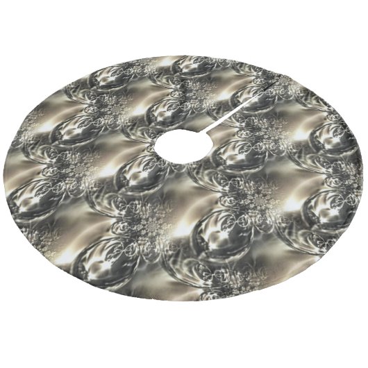 Gilded Pearls Fleece Kerstboom Rok (Gekanteld)