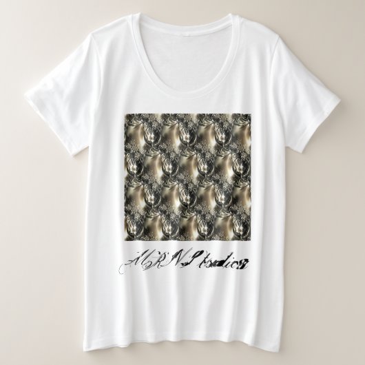 Gilded Pearls Grote Maat T-shirt (Design voorkant)