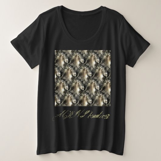 Gilded Pearls Grote Maat T-shirt (Design voorkant)