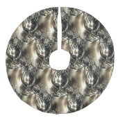 Gilded Pearls Imitatie Linnen Kerstboom Kleed (Voorkant)